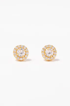 Julia CZ Stud Earrings - Gold