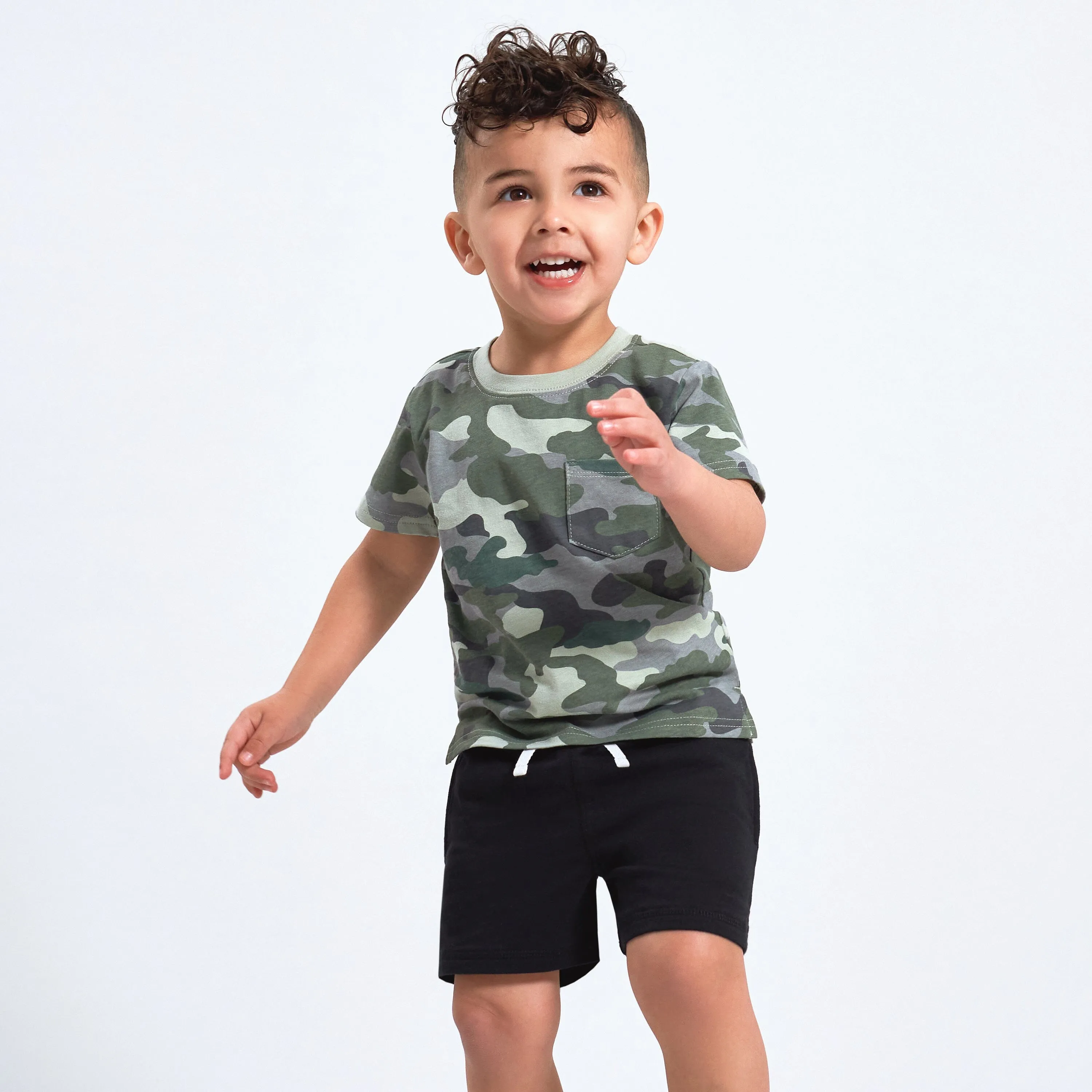 3-Pack Baby & Toddler Boys Neat Neutrals Pull-On Knit Shorts