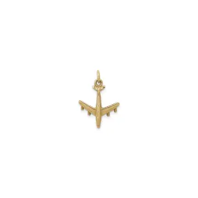 3D Airplane Pendant (14K)