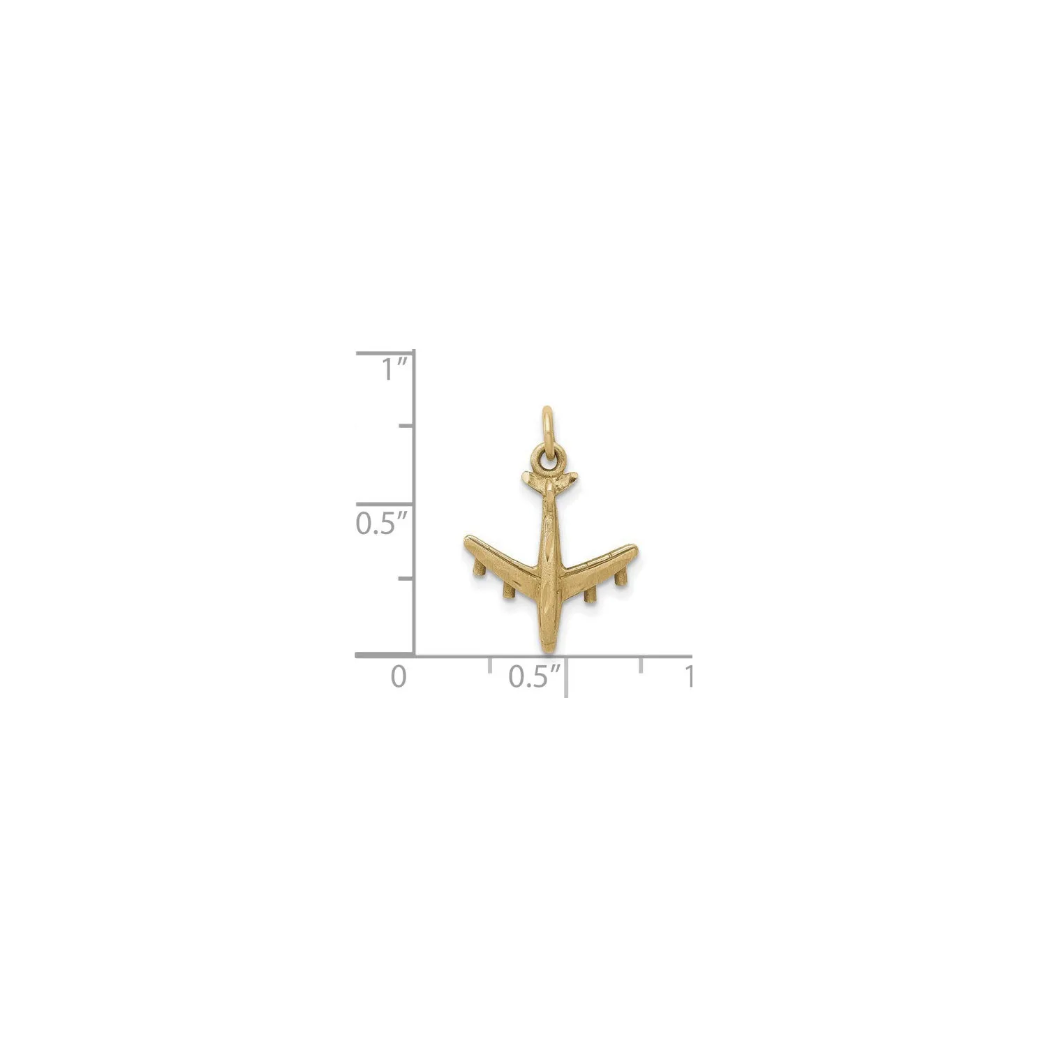 3D Airplane Pendant (14K)