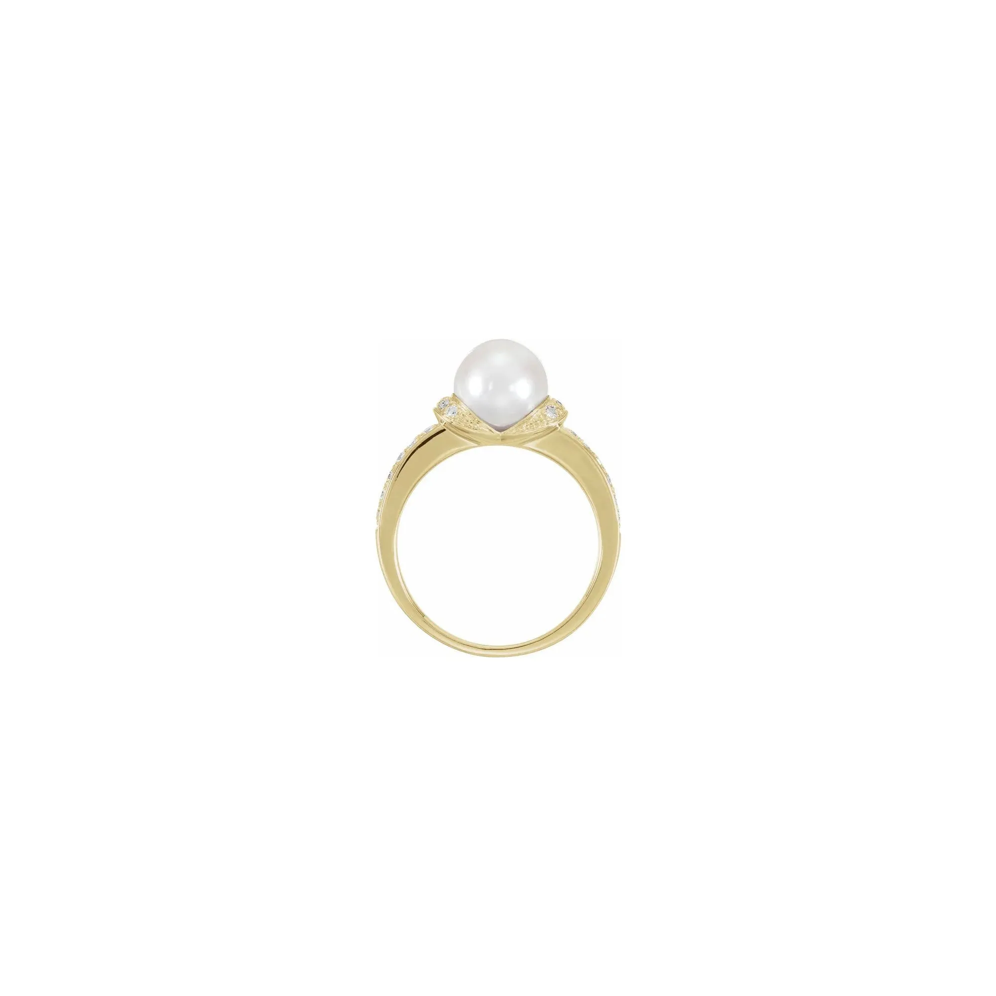 Accented Pearl Ring (14K)