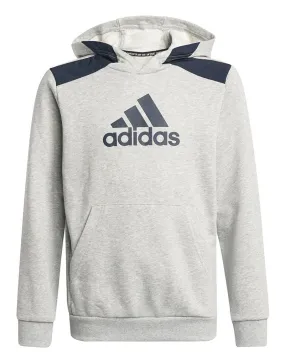 adidas BOS Hoodie - Boys - Medium Grey Heather/Legend Ink