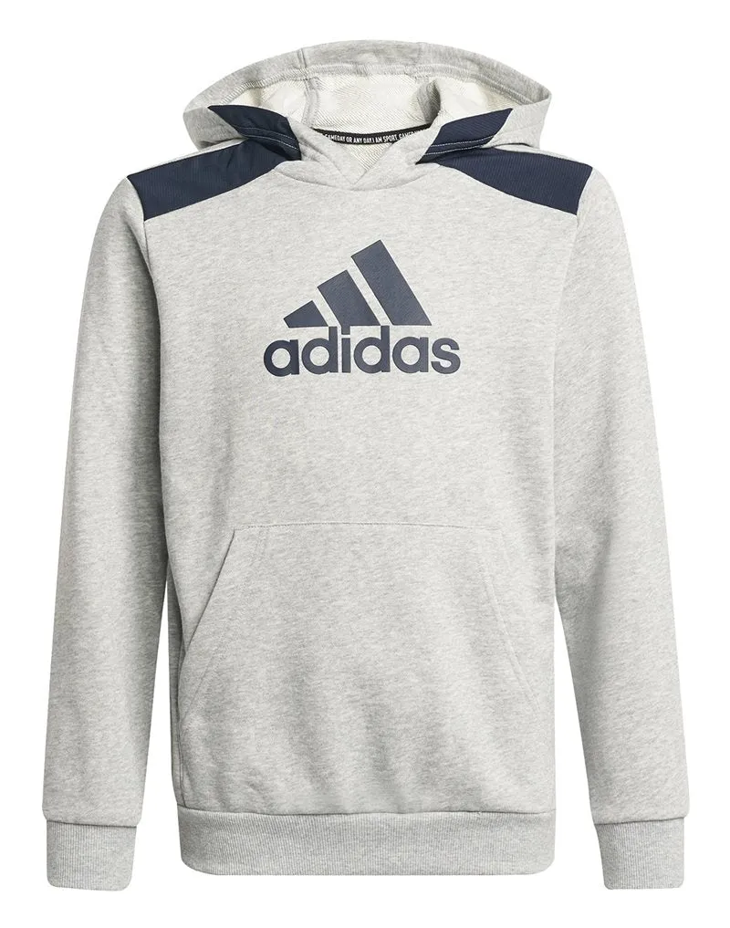 adidas BOS Hoodie - Boys - Medium Grey Heather/Legend Ink