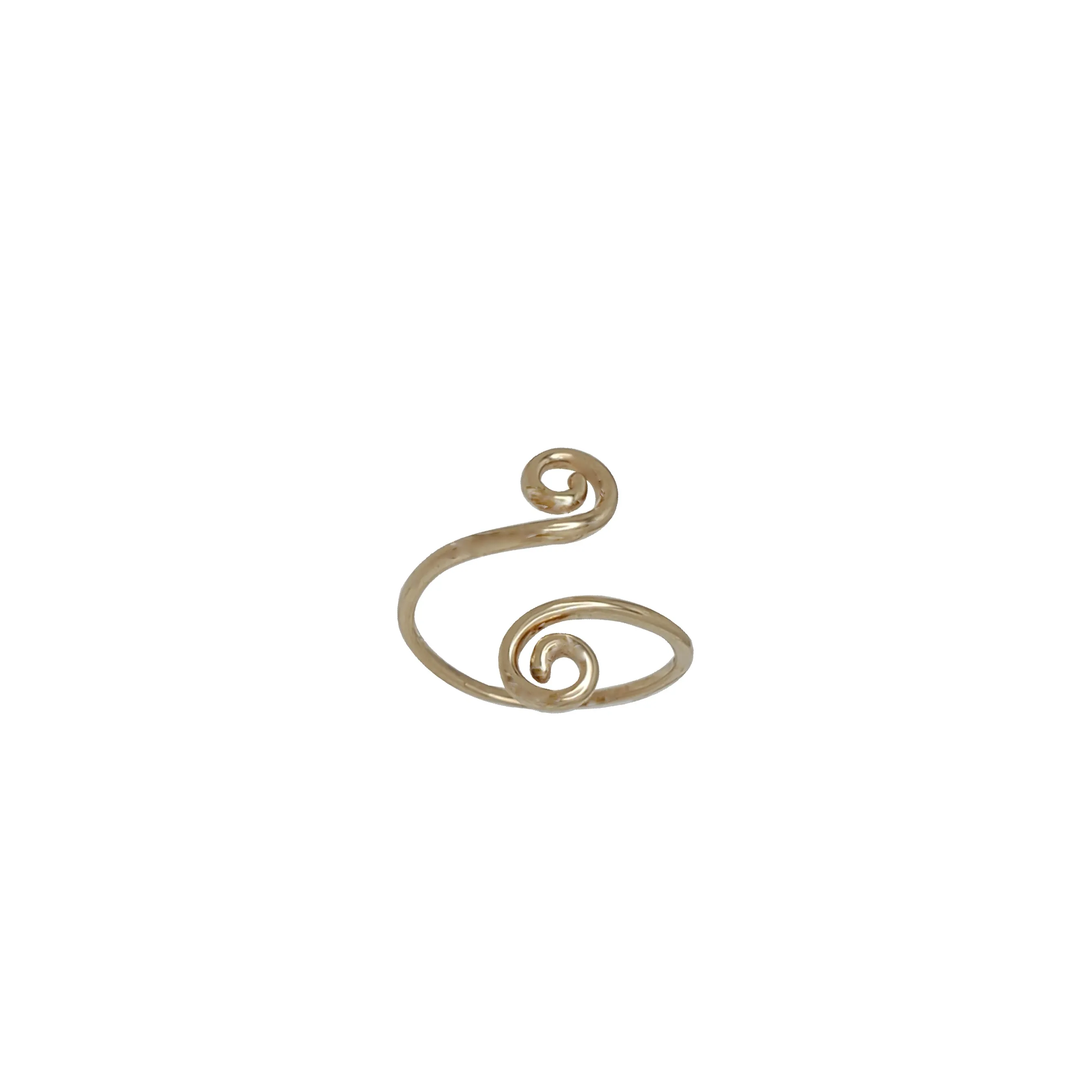 Adjustable Swirl Toe Ring (14K)