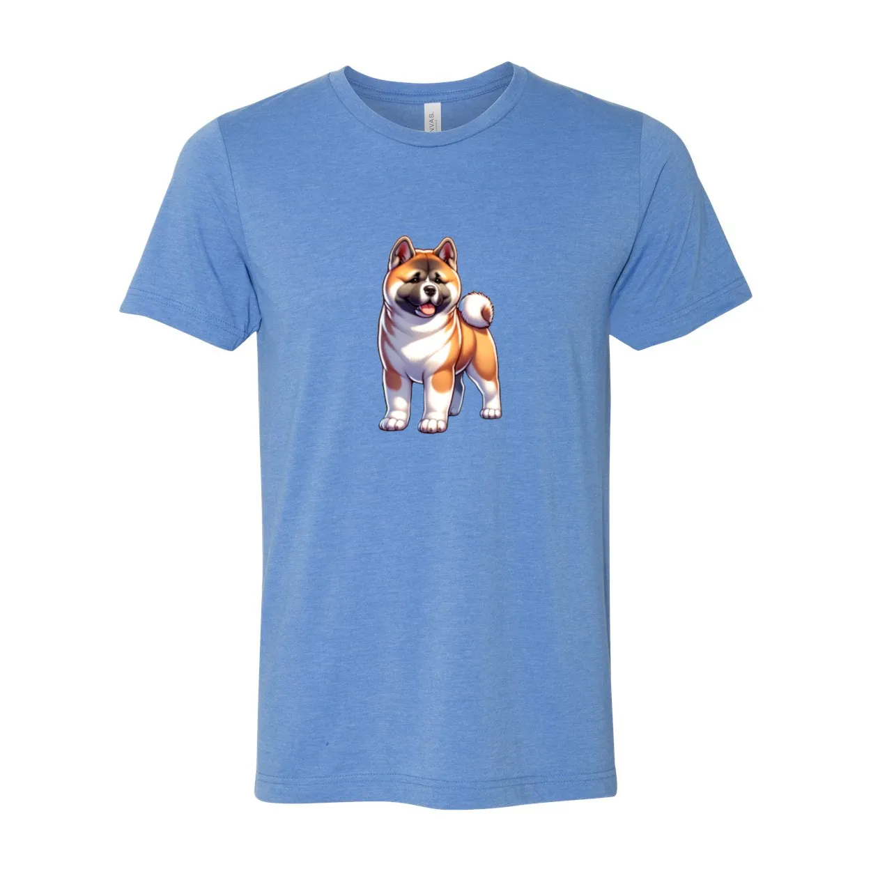 Akita Fawn Cartoon Front Unisex Short Sleeve Jersey Tee