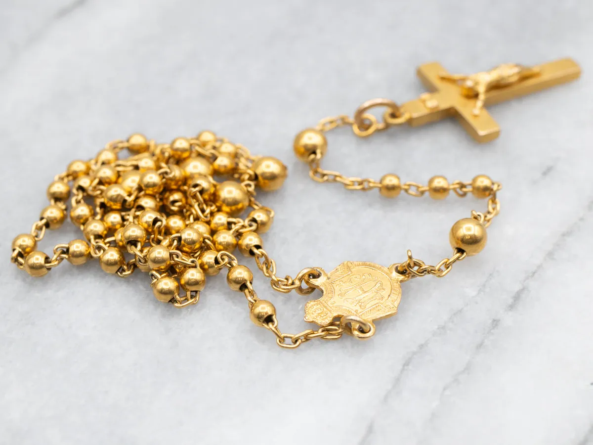 Antique Gold Rosary Beads