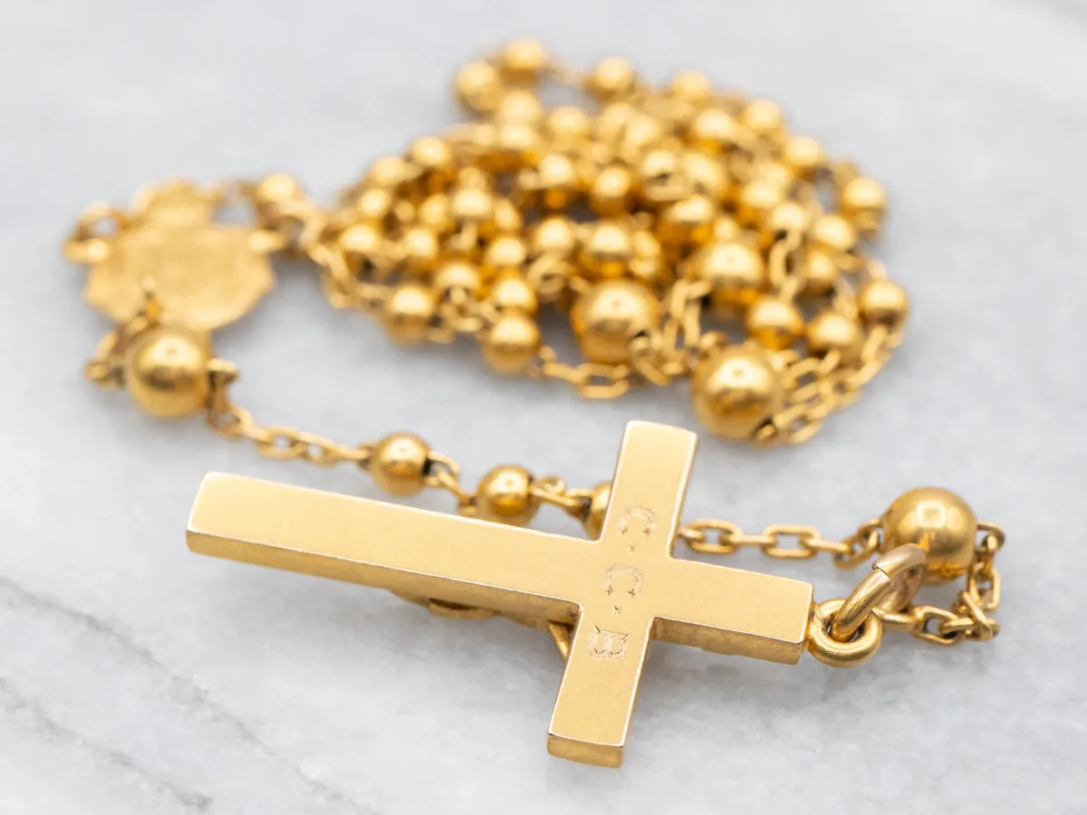 Antique Gold Rosary Beads