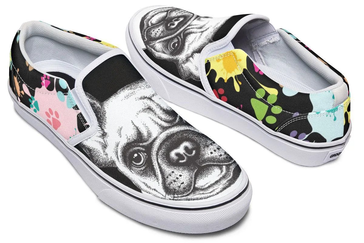 Artsy Frenchie Slip-On Shoes