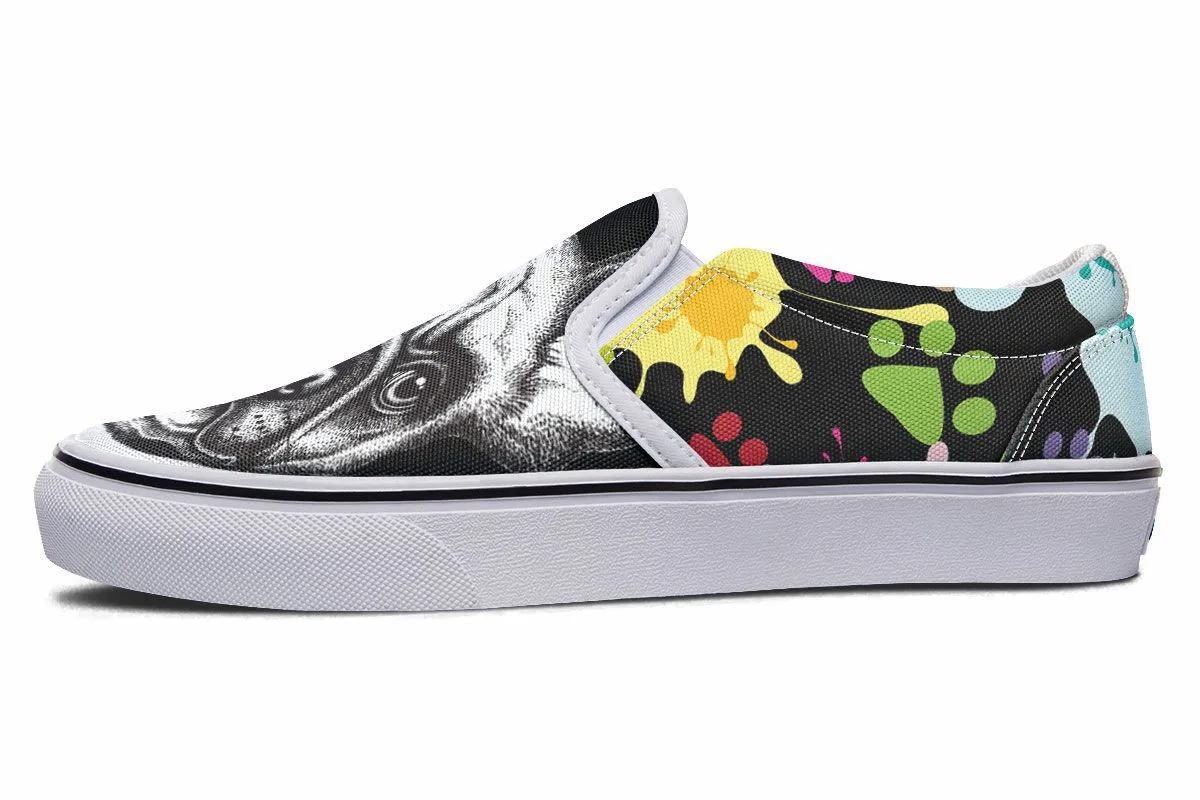 Artsy Frenchie Slip-On Shoes