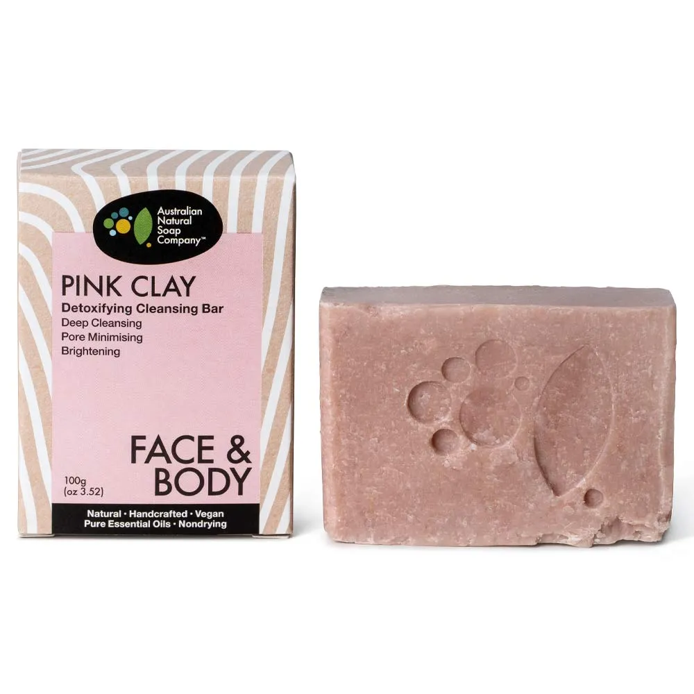 Australian Natural Soap Company Face & Body Bar - Pink Clay