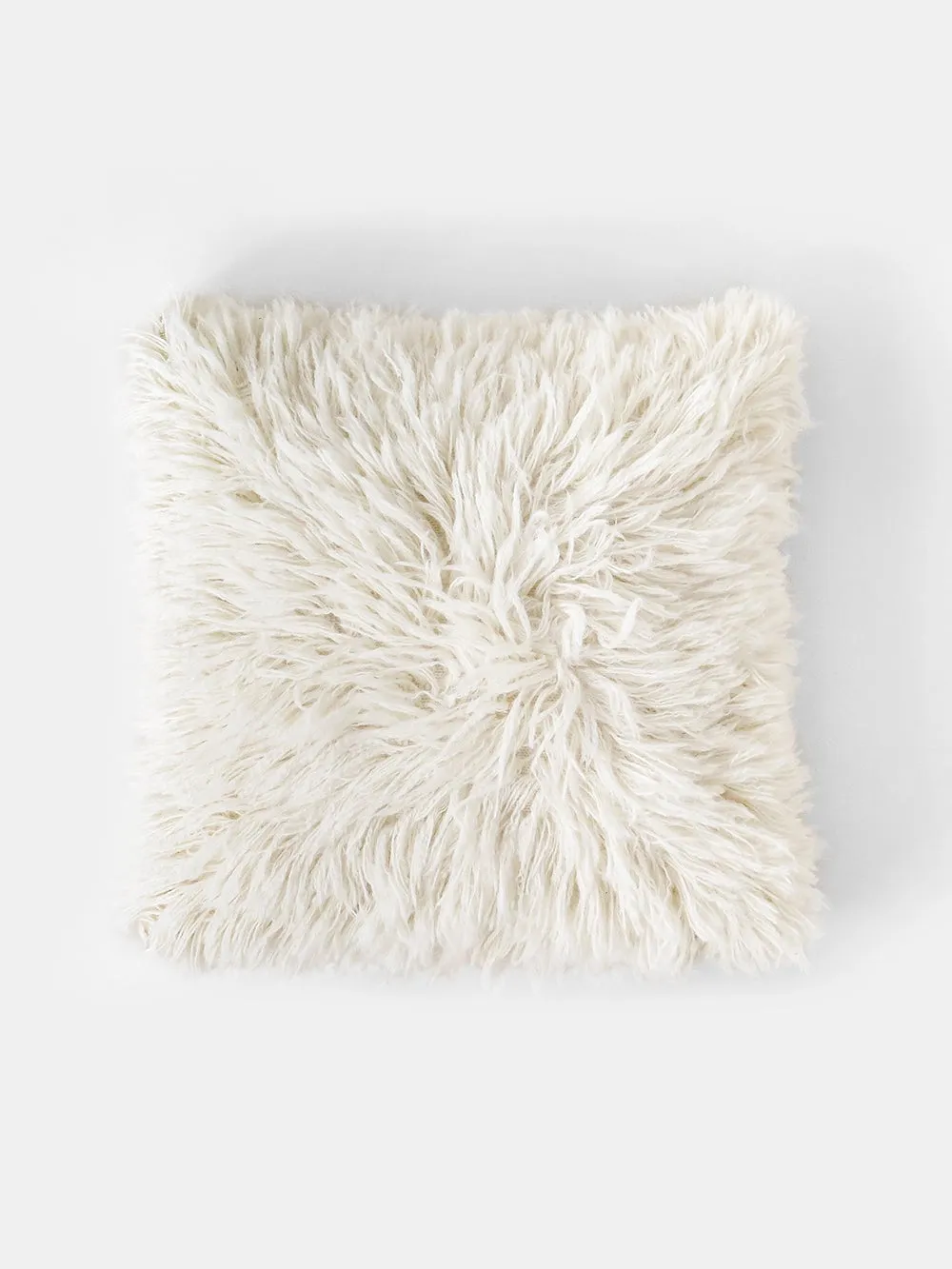 Baby Alpaca Shag Pillow in Natural