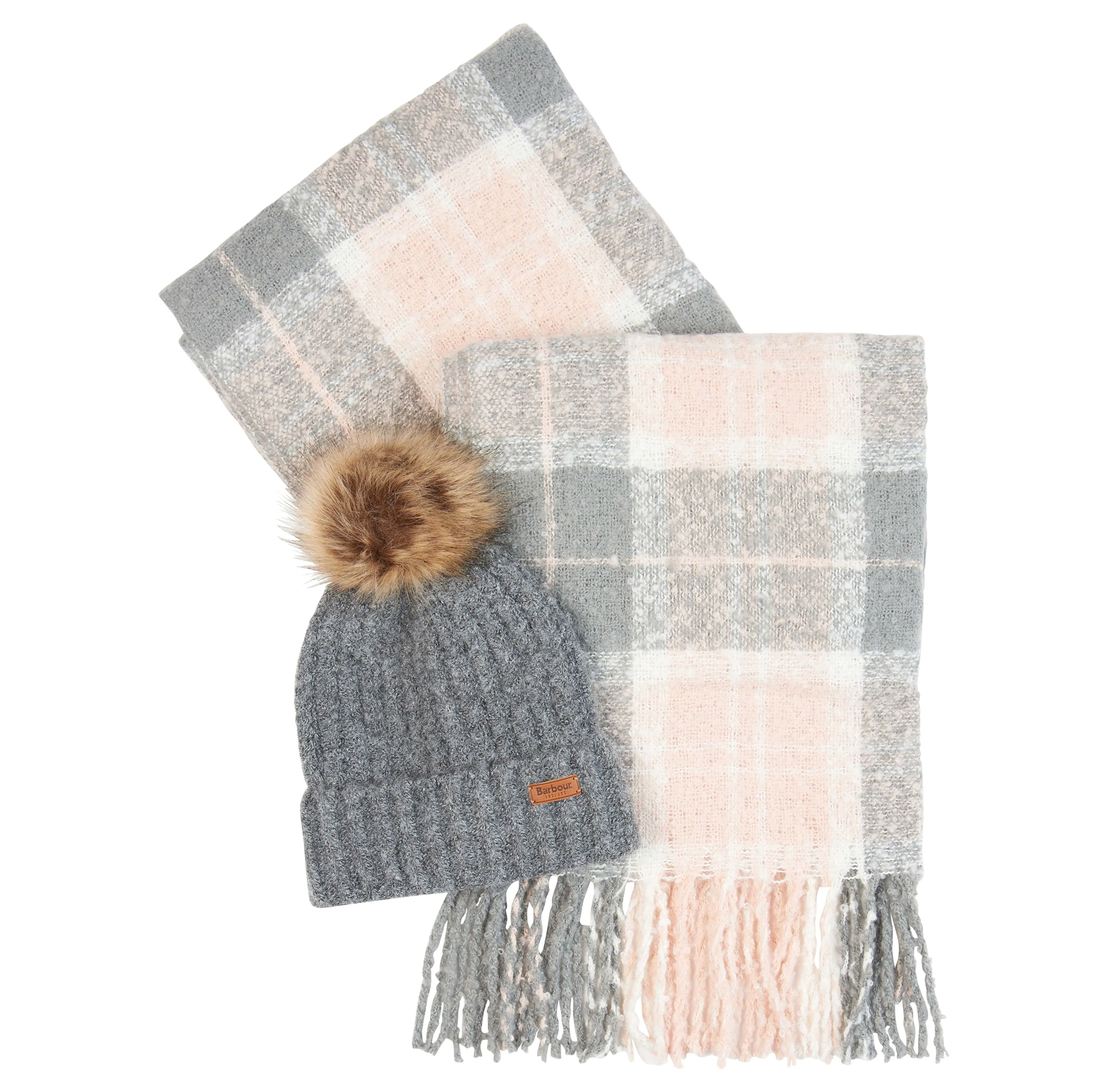 Barbour Saltburn Beanie and Scarf Gift Set