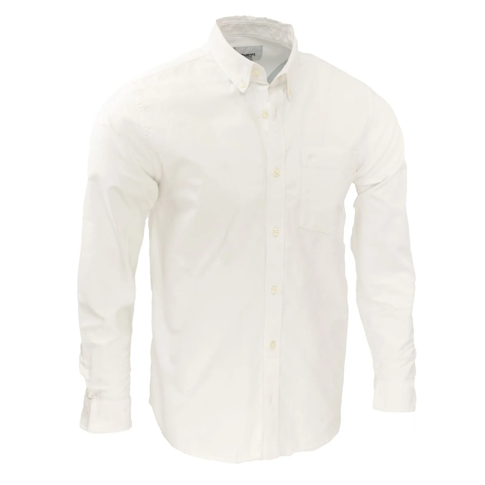 Carhartt WIP Men Oxford Shirt White Long Sleeve Button-Up Tops