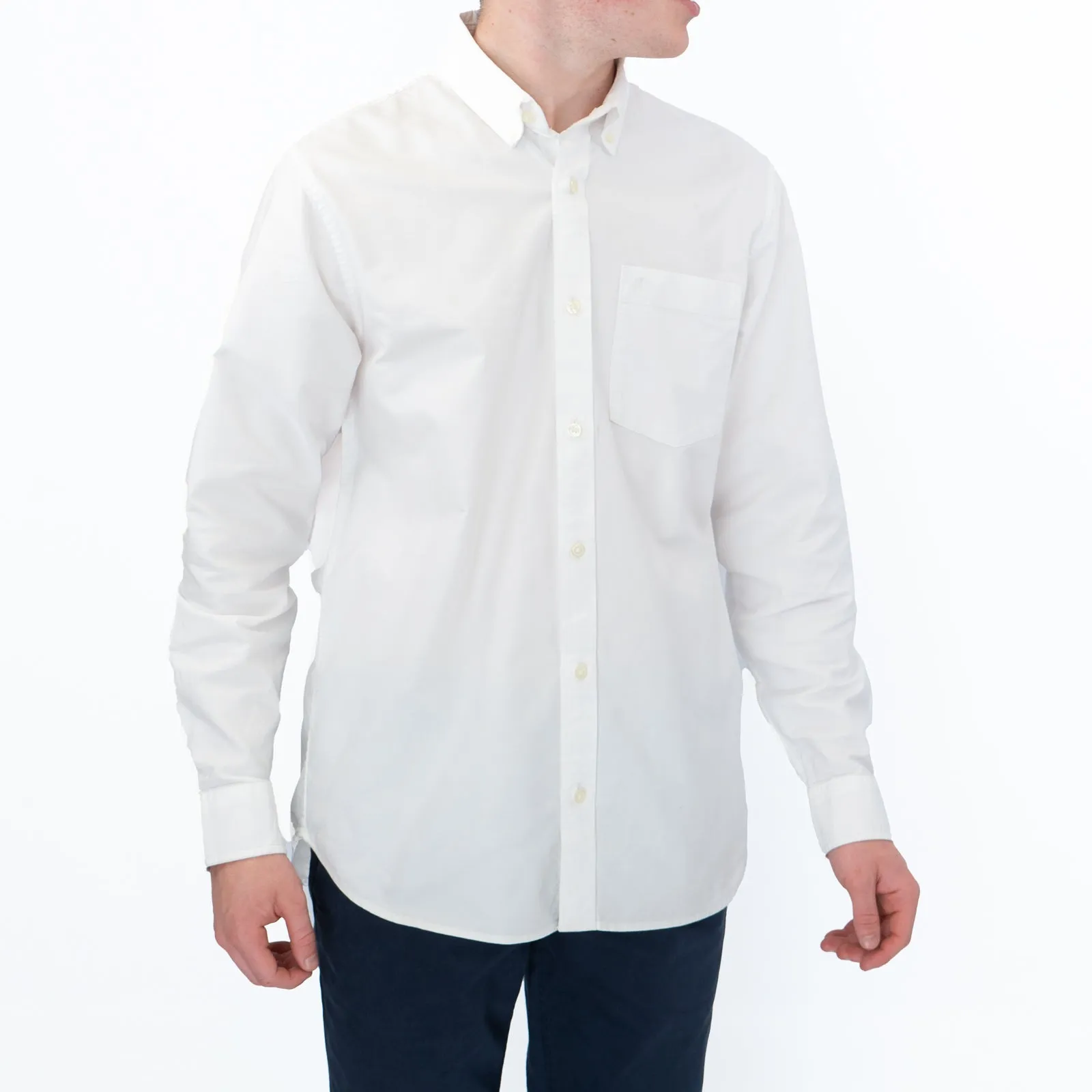 Carhartt WIP Men Oxford Shirt White Long Sleeve Button-Up Tops