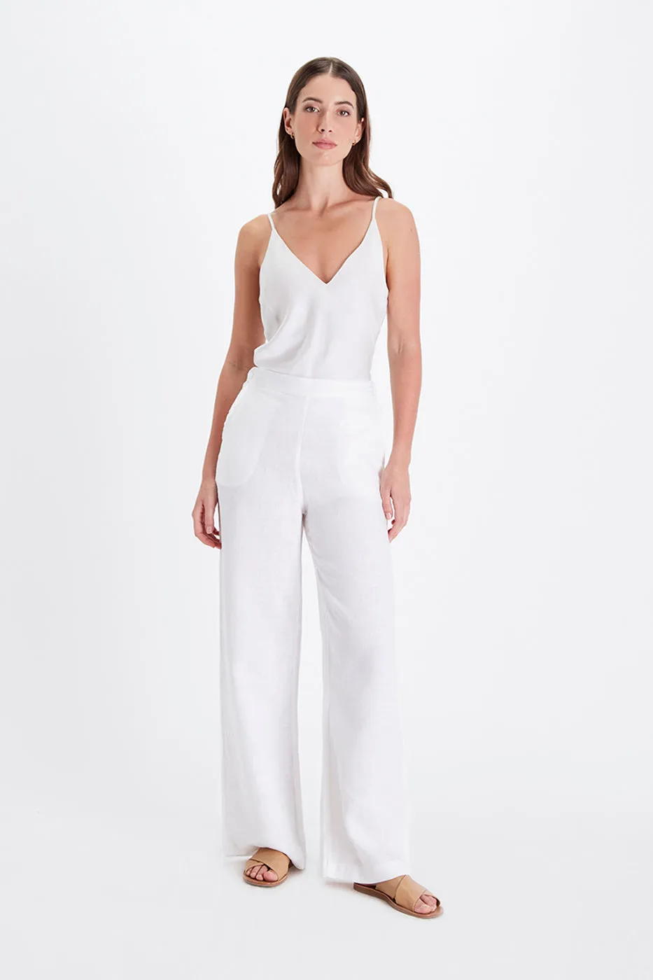 Carrie Palazzo Pants - Linen