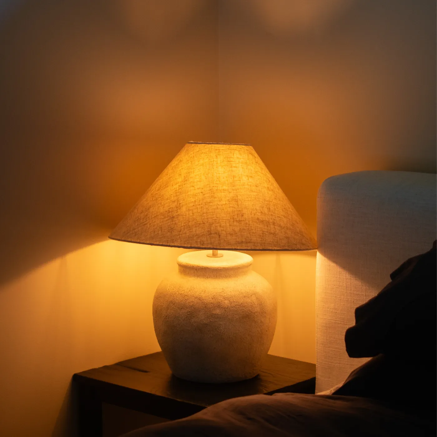 Coastal Ceramic and Linen Table Lamp | Assorted Finishes