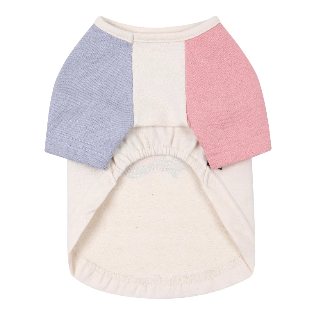 Contrasting Color Raglan Shirt - Ivory