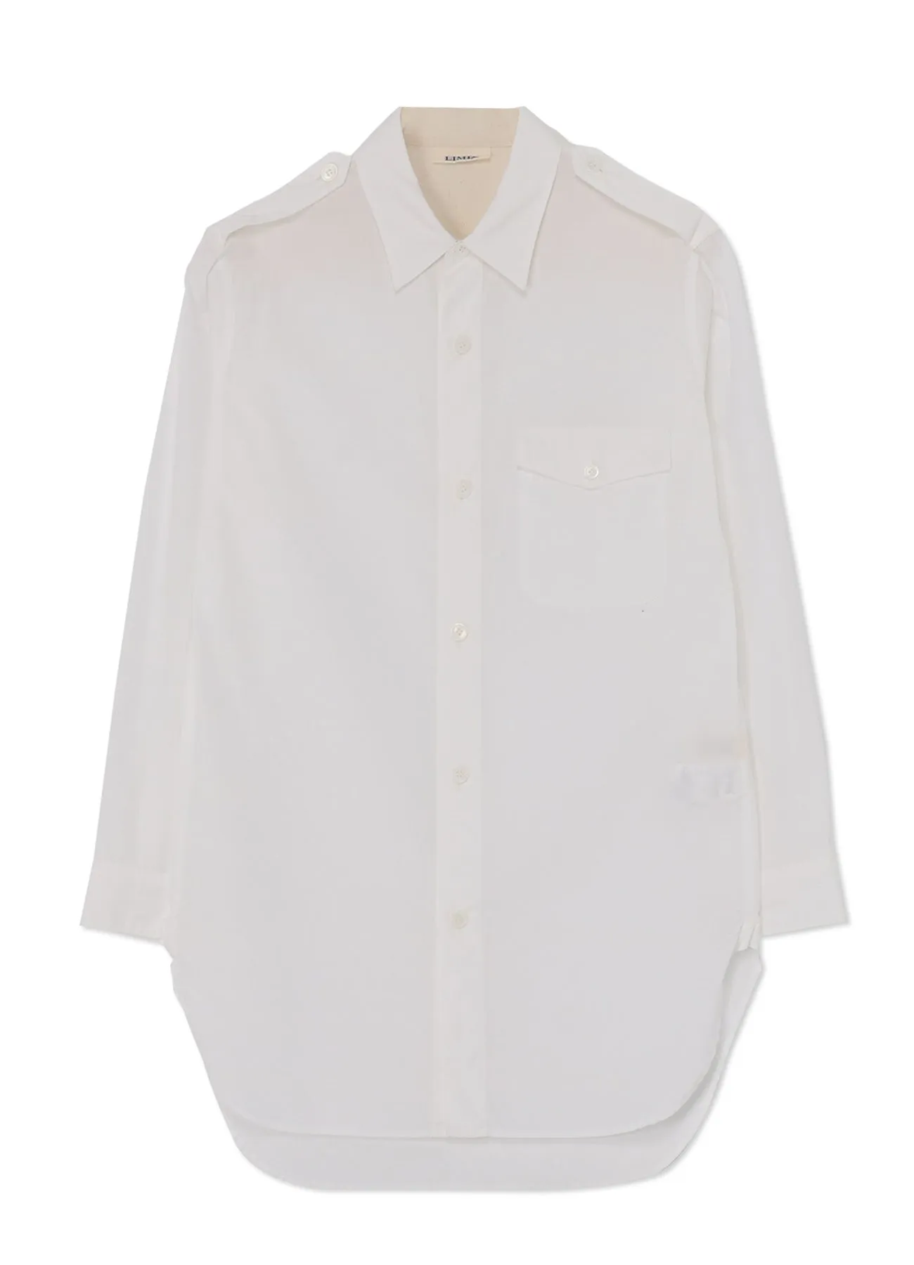 COTTON BROADCLOTH SHIRT WITH EPAULETTES