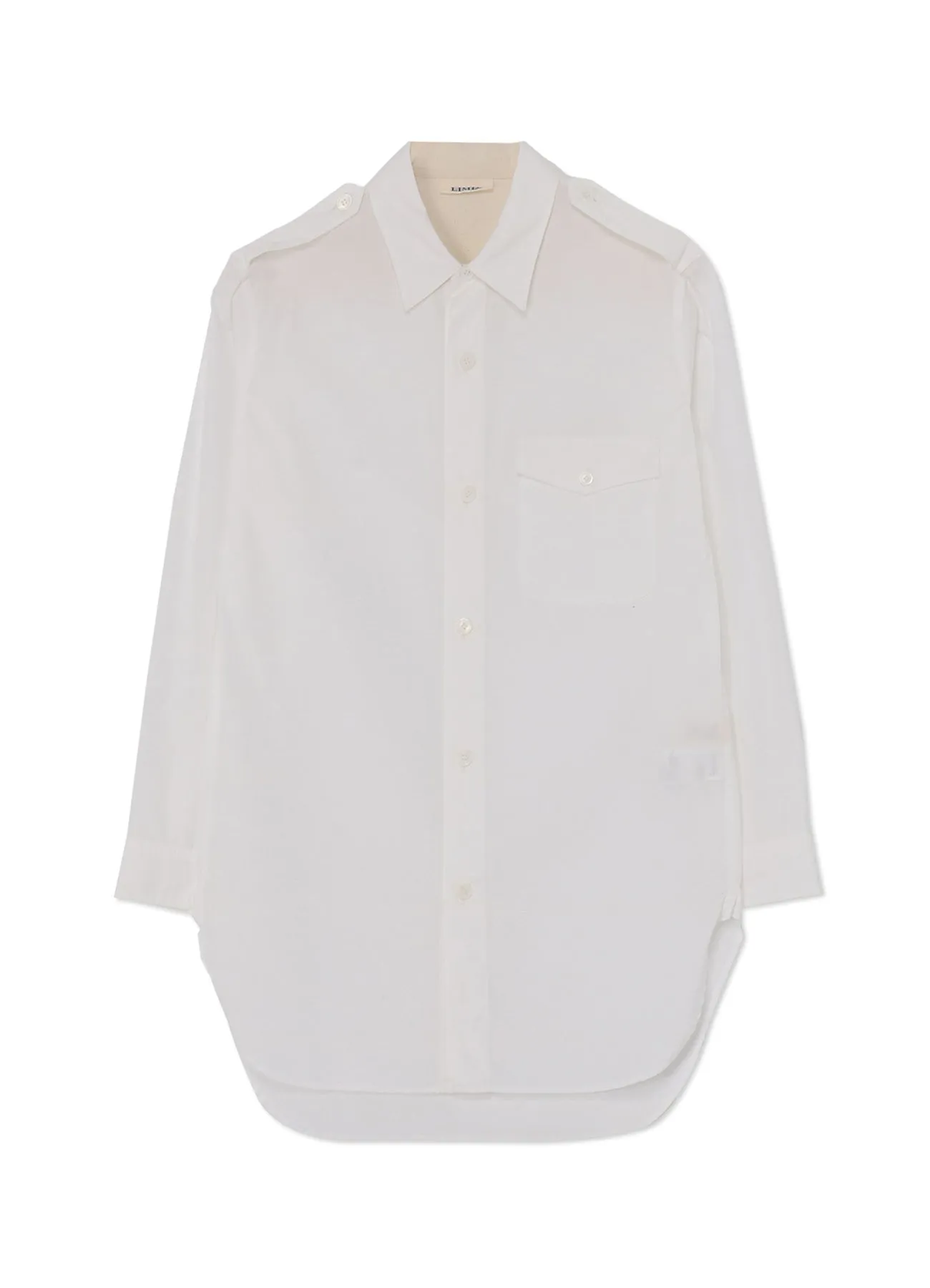 COTTON BROADCLOTH SHIRT WITH EPAULETTES