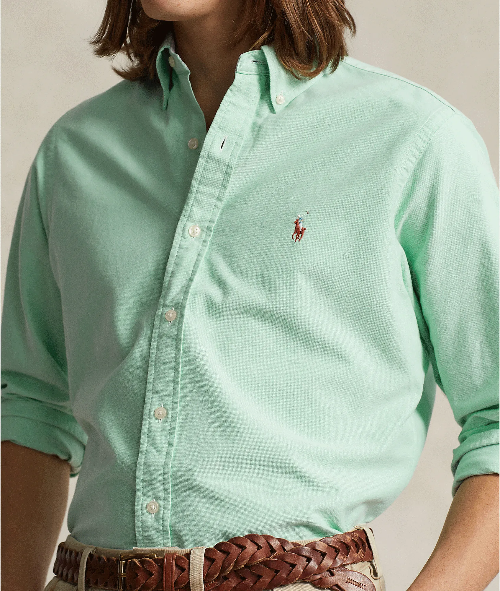 Custom Fit Oxford Shirt - Green