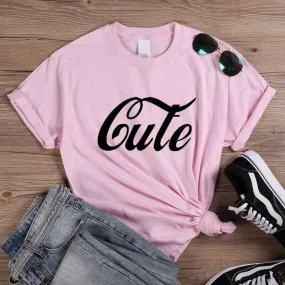 Cute Letter Print Tshirt