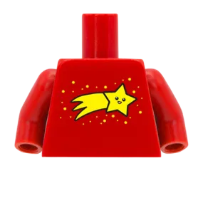 Cute Star Top - Custom Design Minifigure Torso