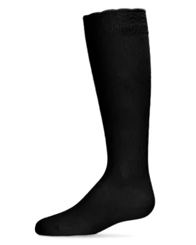 Diamond Zag Knee High Sock with Scalloped Cuff