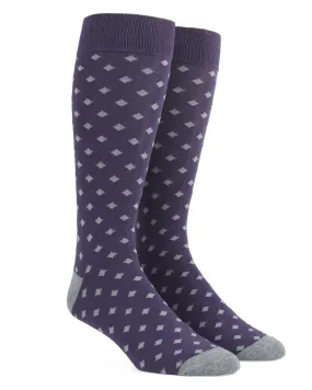 Diamonds Eggplant Dress Socks