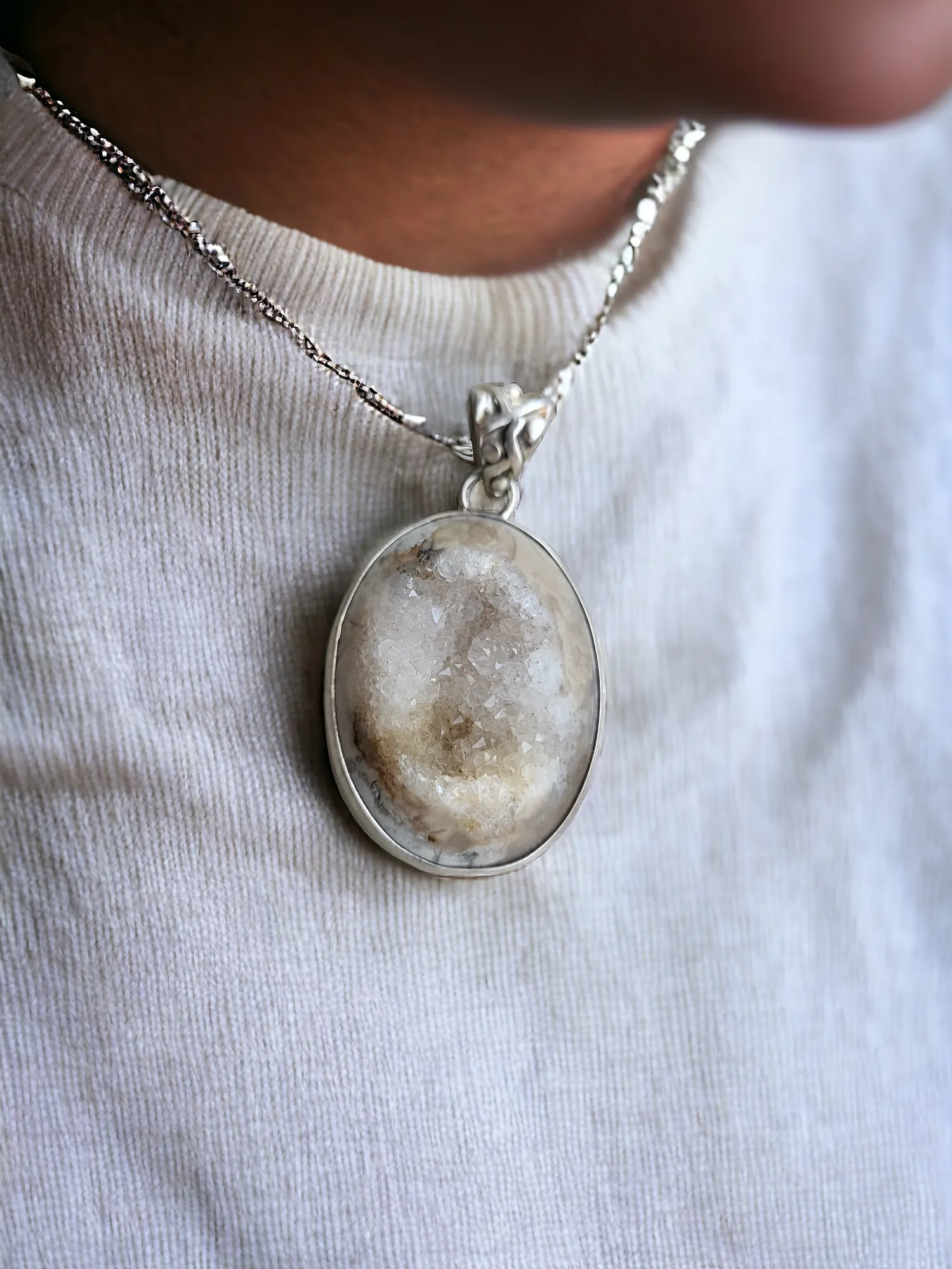 Druzy Sterling Silver Pendant