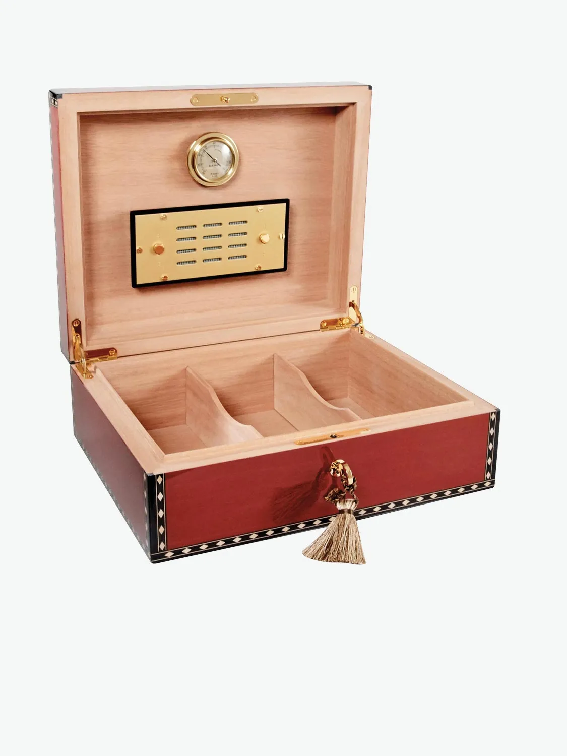 Elie Bleu Medal Cigar Humidor Red