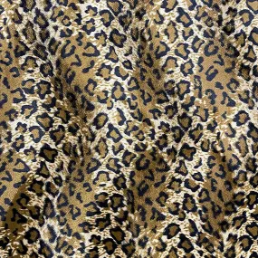 FabricLA Velboa S-Wave Short Pile Faux Print Fabric Material by The Yard | Jaguar