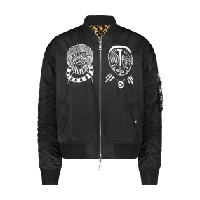 FACE OFF ANIMAL BOMBER BLACK/LEOPARD