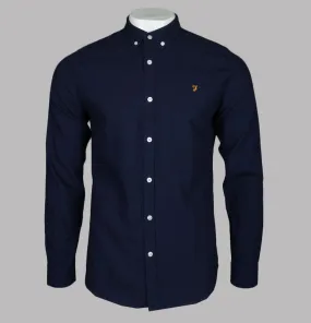 Farah Brewer Indigo Slim Fit Shirt Mid Indigo