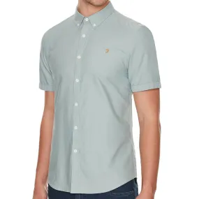 Farah Brewer Pine Green Short Sleeve Slim Fit Shirt