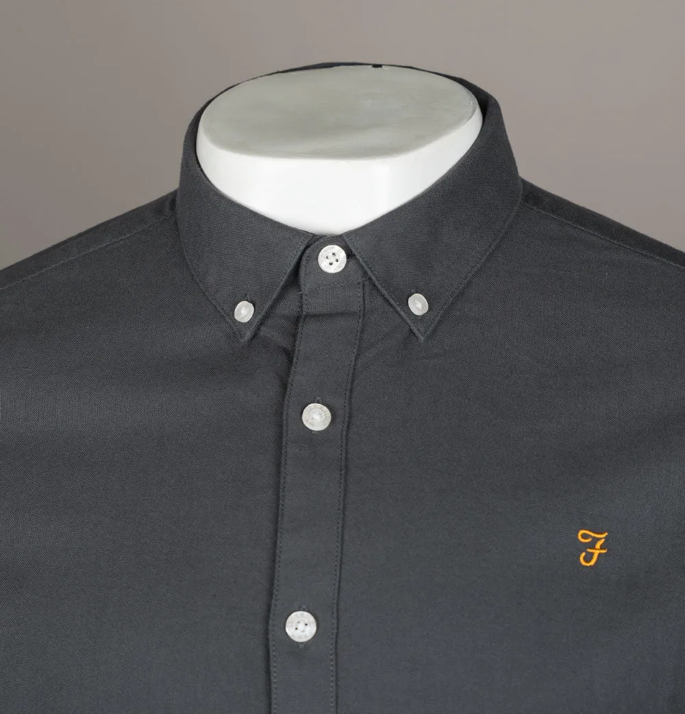 Farah Brewer Slim Fit Oxford Shirt Farah Grey