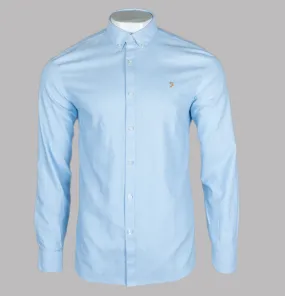 Farah Brewer Slim Fit Oxford Shirt Sky Blue