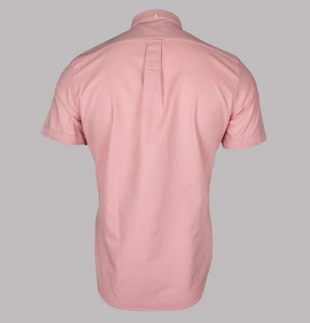 Farah Brewer Slim Fit S/S Oxford Shirt Pink Rose