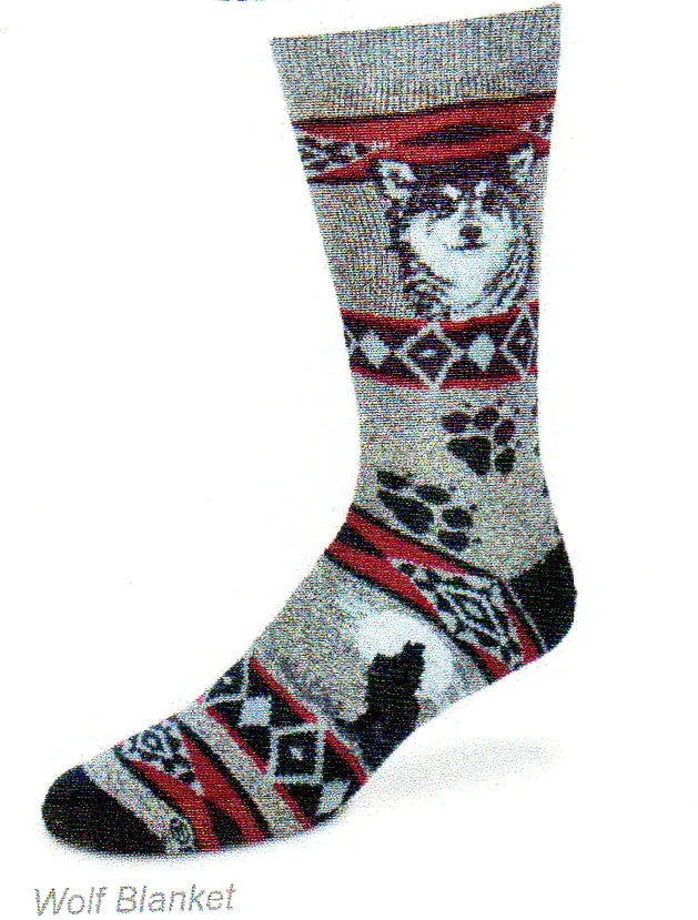 FBF Wolf Blanket Marbled Sock