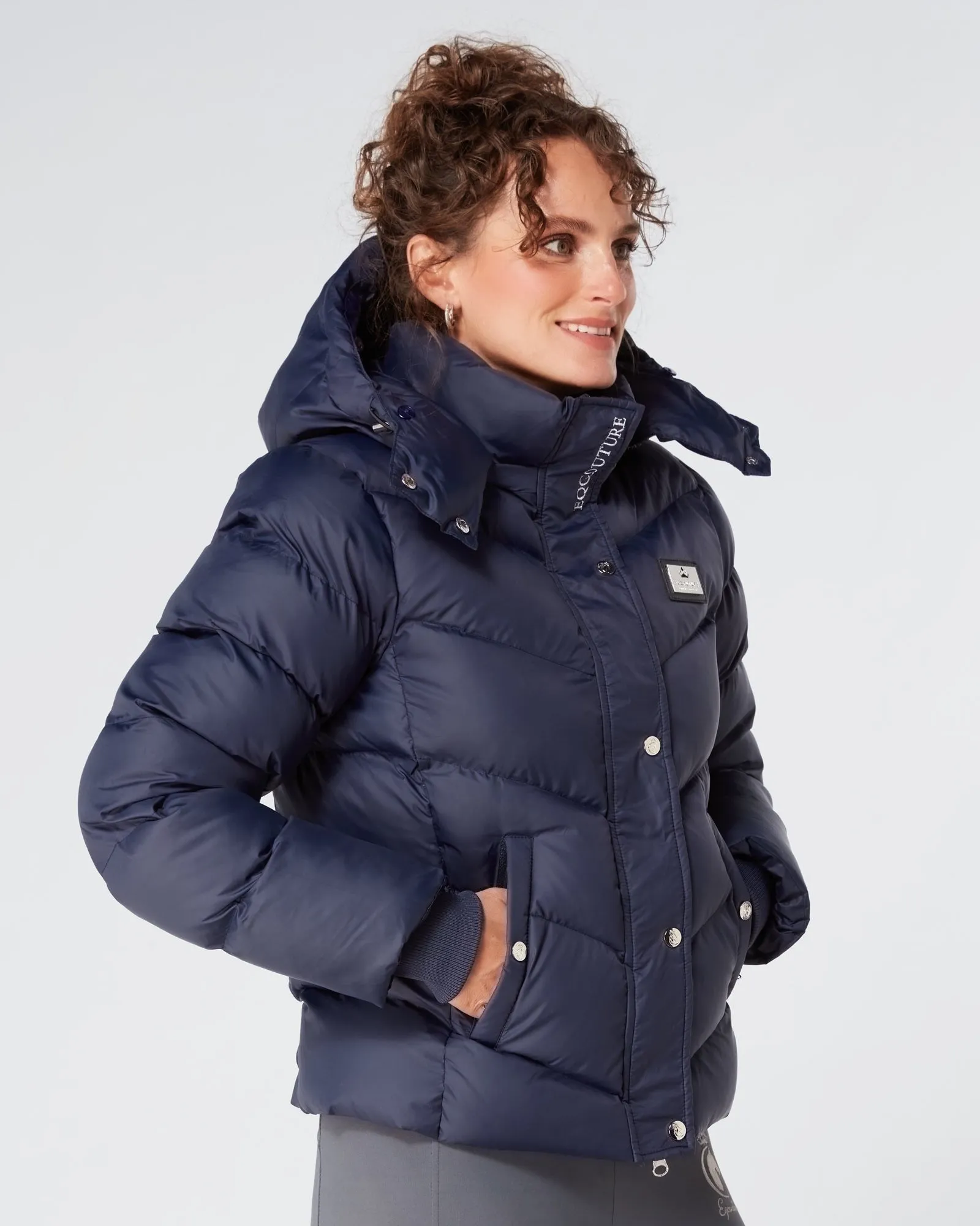 **FLAWED**Exclusive Short Navy Puffer Coat 3.0 / Jacket - Detachable Hood & Faux Fur