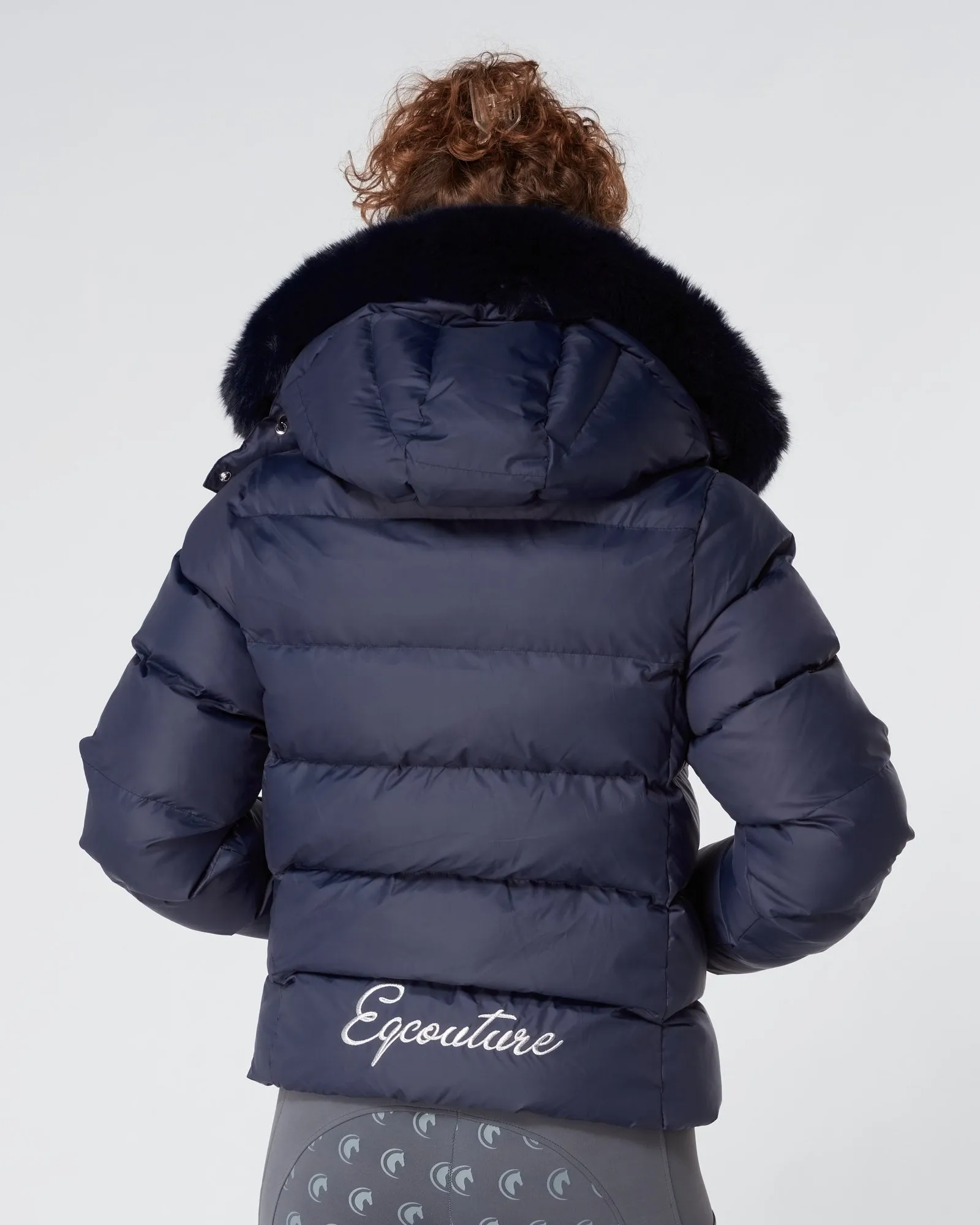 **FLAWED**Exclusive Short Navy Puffer Coat 3.0 / Jacket - Detachable Hood & Faux Fur