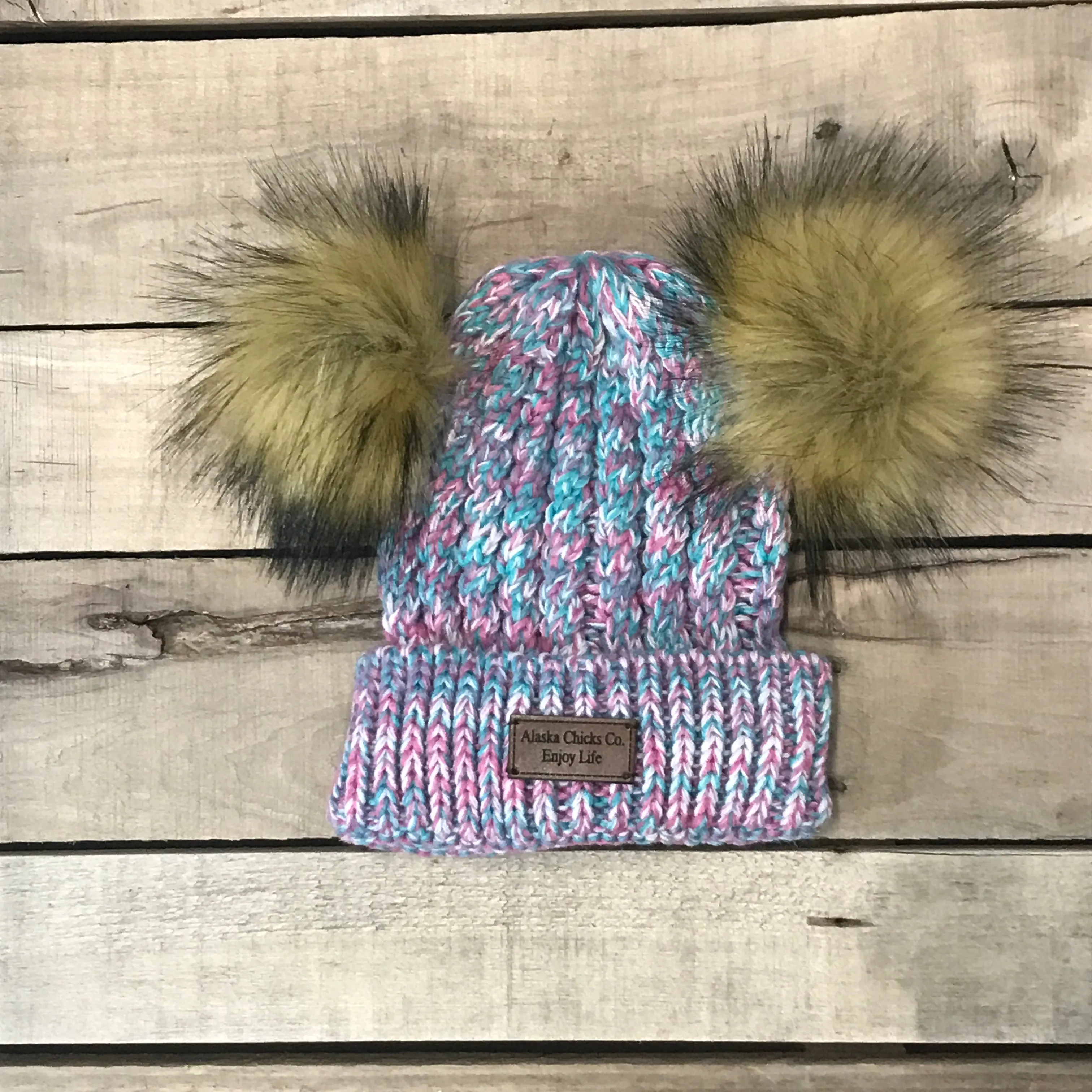 Girl's Alaska Chicks Double Pom Hat