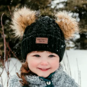 Girl's Alaska Chicks Double Pom Hat