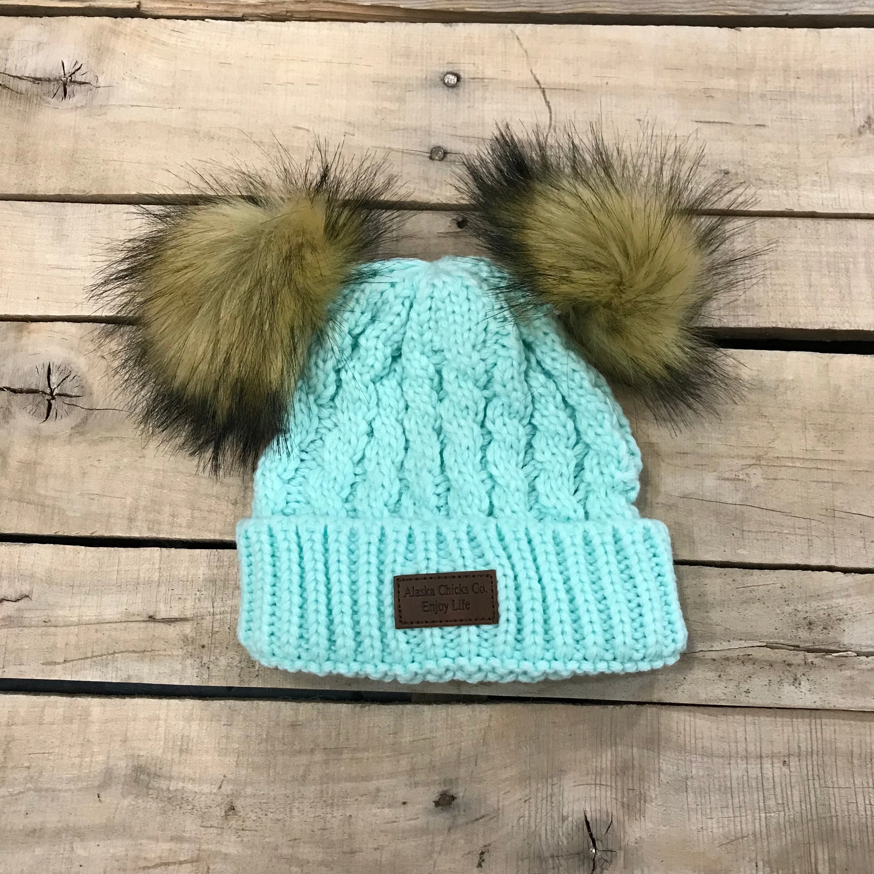 Girl's Alaska Chicks Double Pom Hat