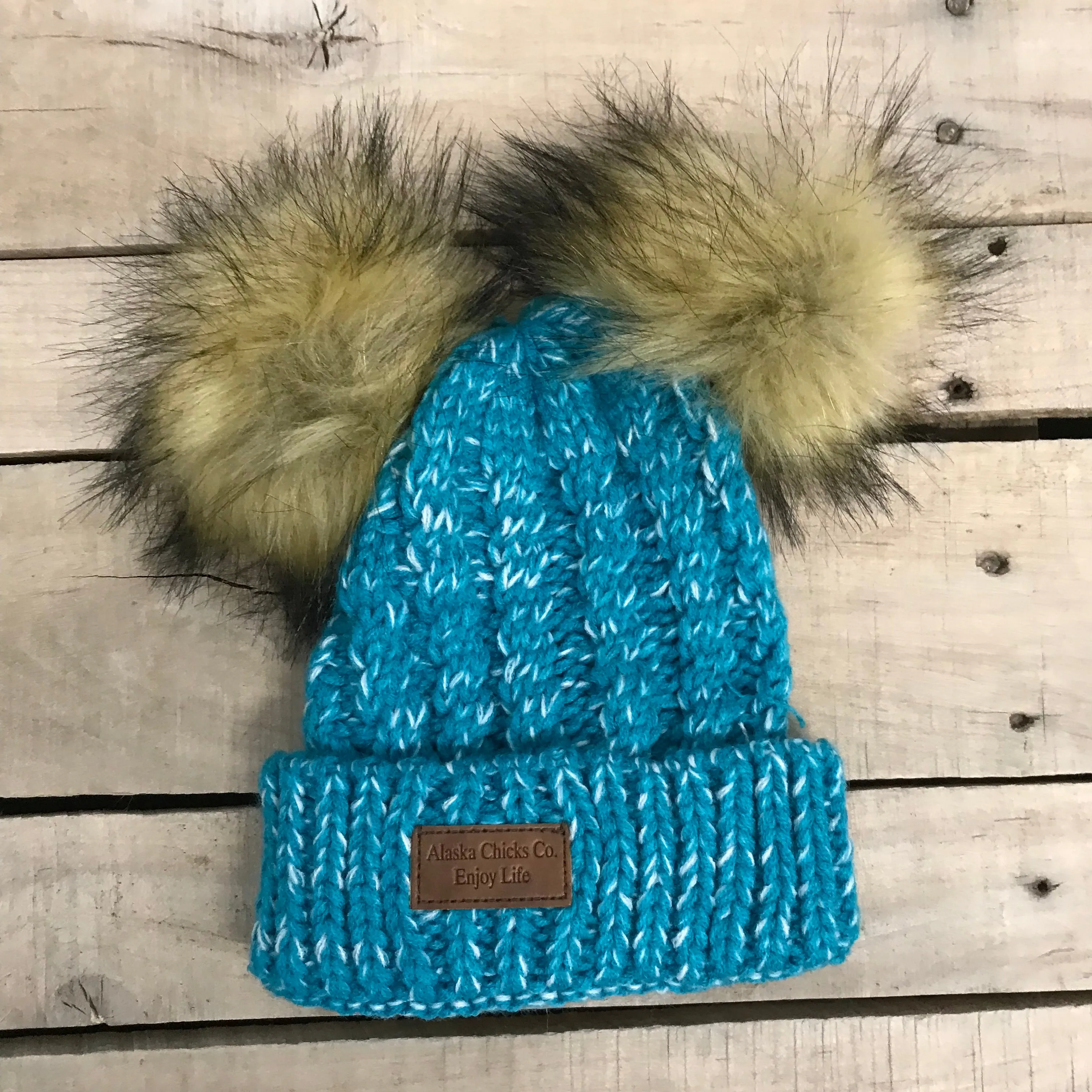 Girl's Alaska Chicks Double Pom Hat