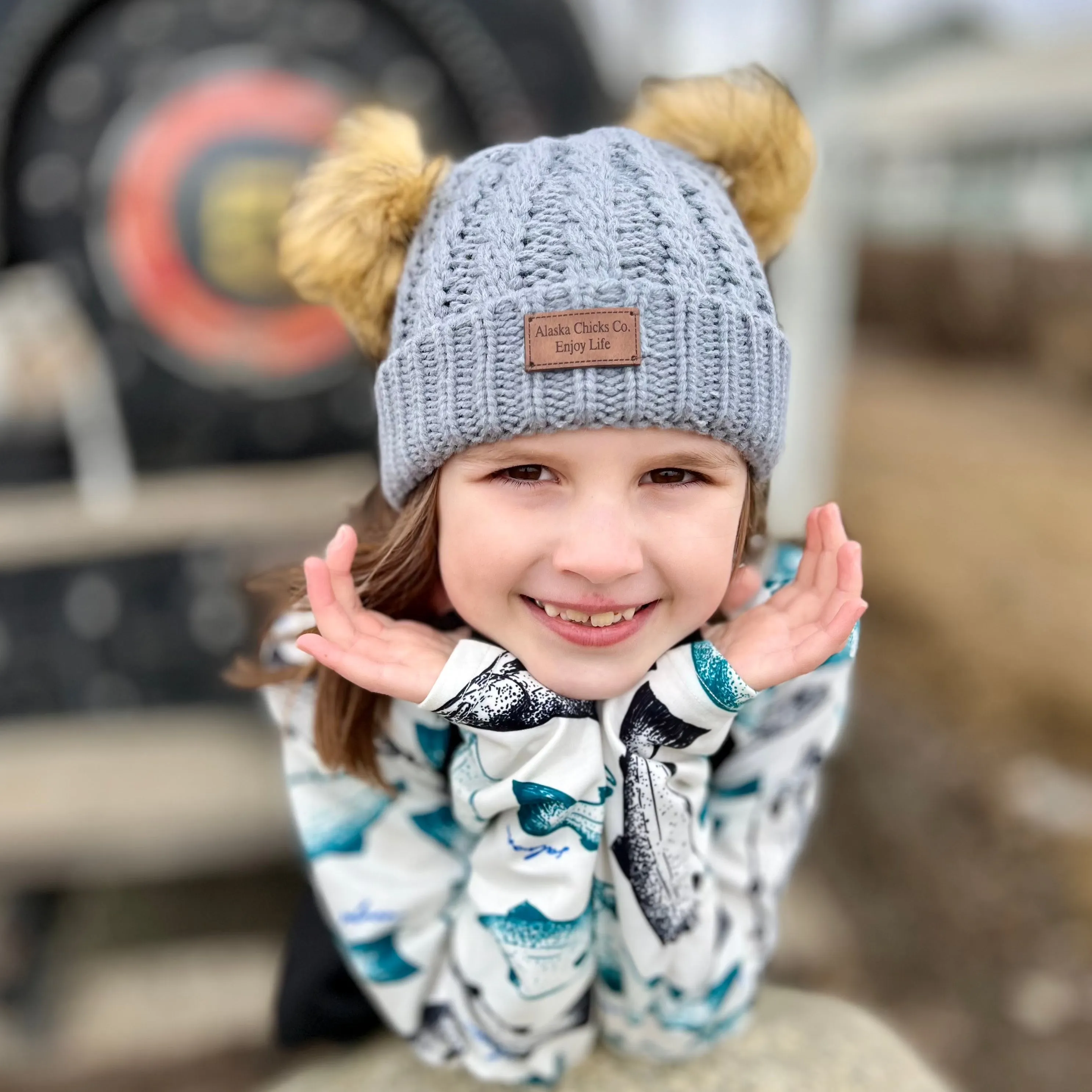 Girl's Alaska Chicks Double Pom Hat