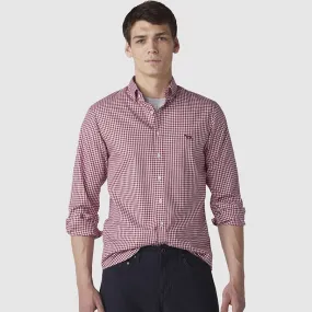 Gunn Check Oxford Shirt - Sports Fit - Claret