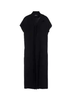 HARD TWISTED GABARDINE FRENCH SLEEVE DRESS