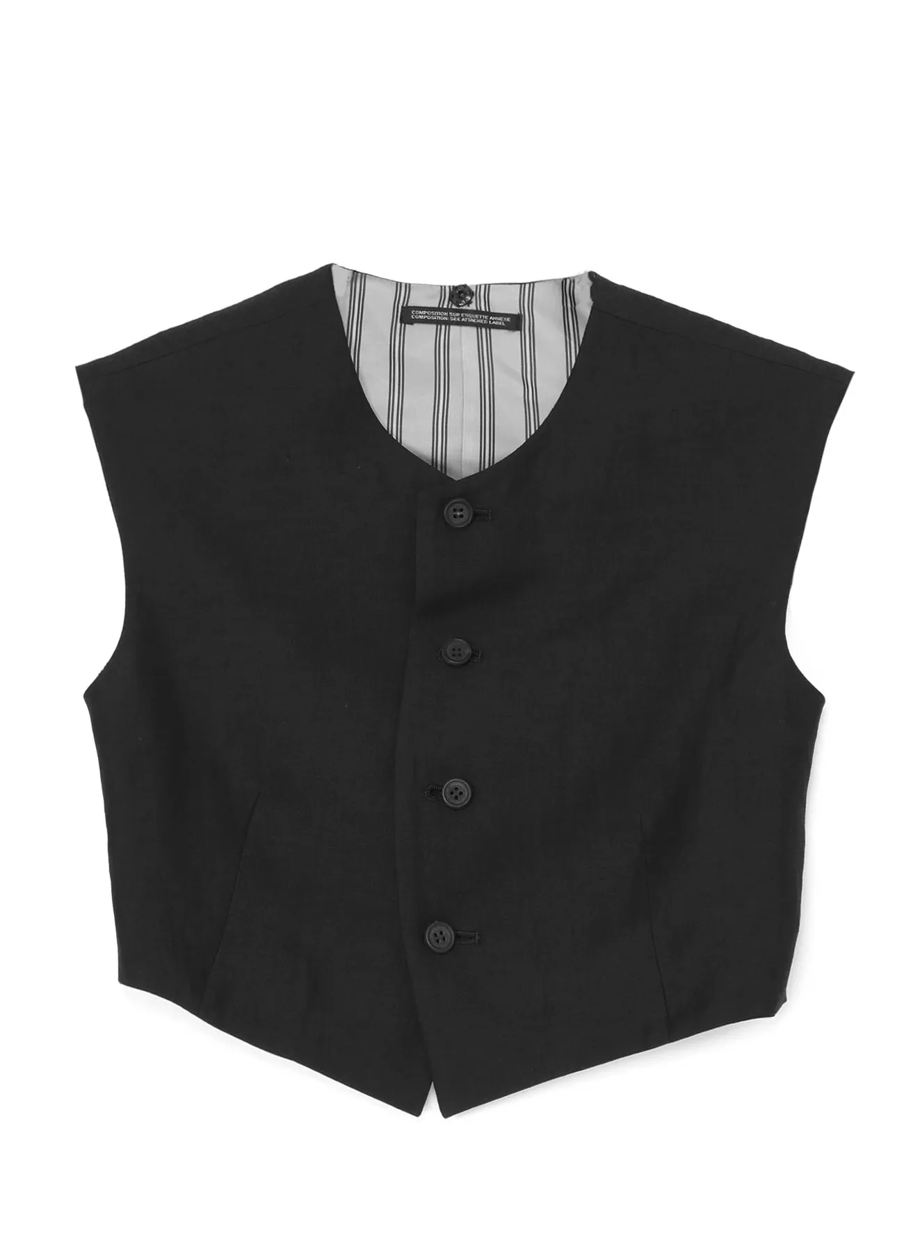 HIGH TWISTED GABARDINE BASIC VEST