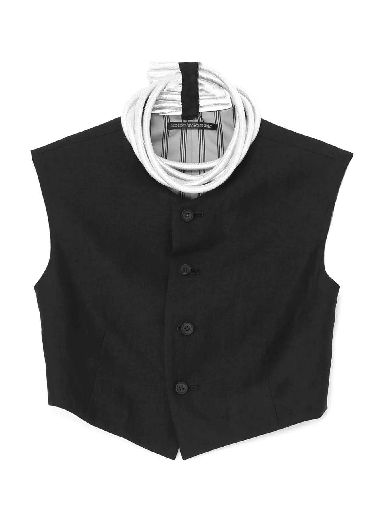 HIGH TWISTED GABARDINE BASIC VEST