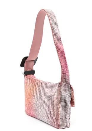 IRIDESCENT RHINESTONE EMBELLISHED SHOULDER BAG